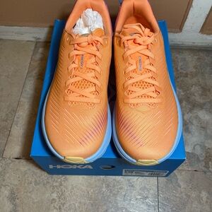 Hoka Vibrant Orange Athletic Sneakers
